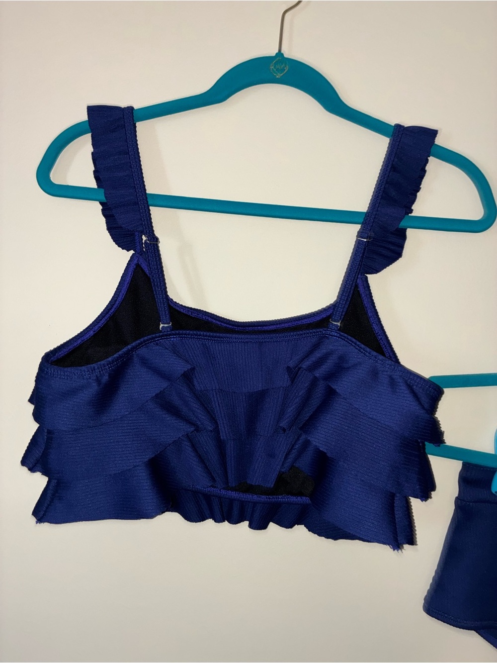 Navy Ruffle Three-Piece Swim Set - Picture 6 of 13